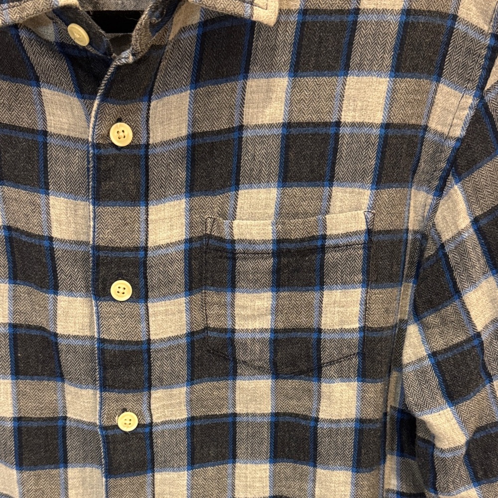 Grayers Blue And White Checkered Button Down Shirt - image 4